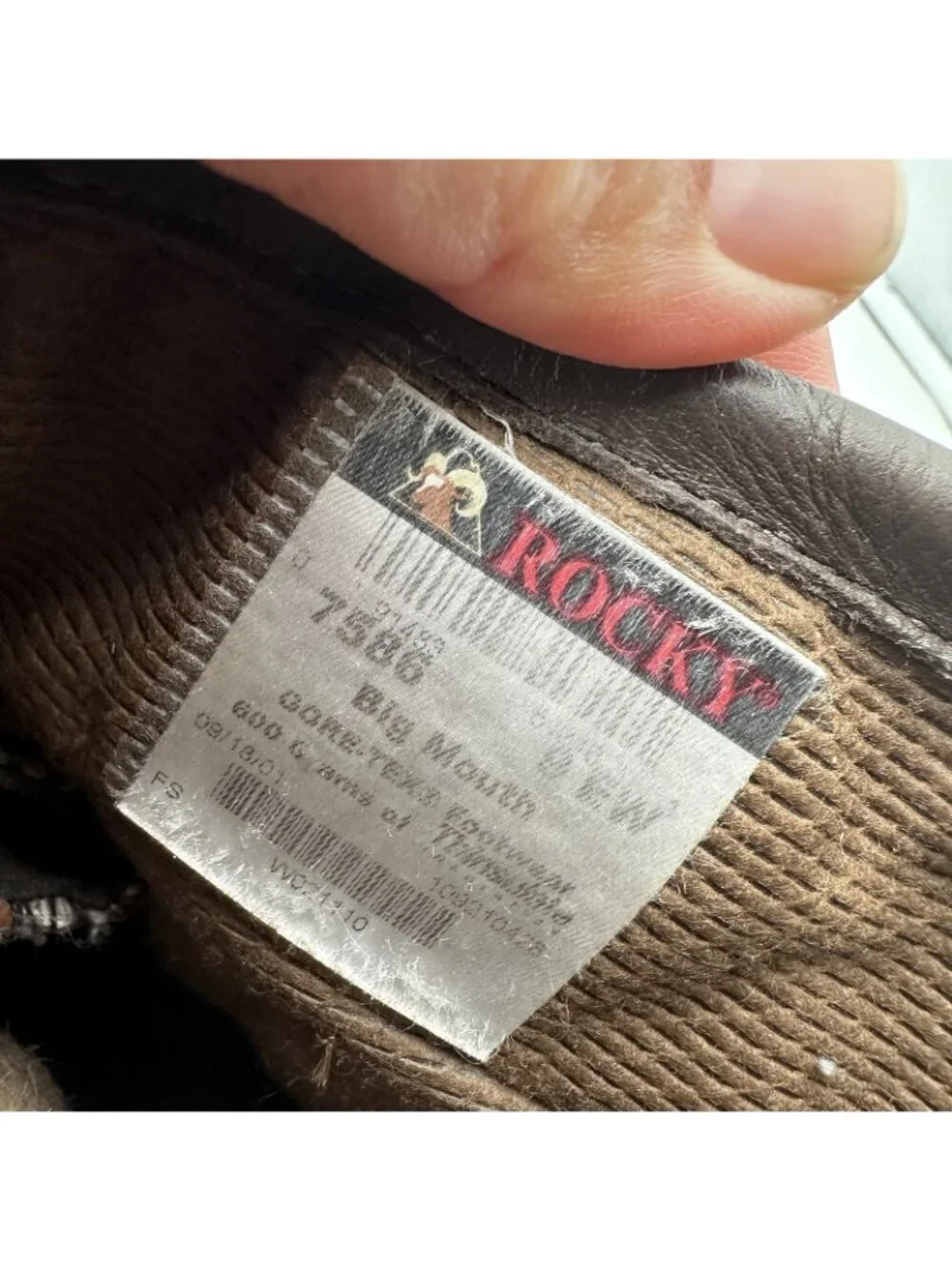 Rocky Big Mouth Gore Tex Men Size 9 EW 7856 Brown Leather Front Zip Logger Boot